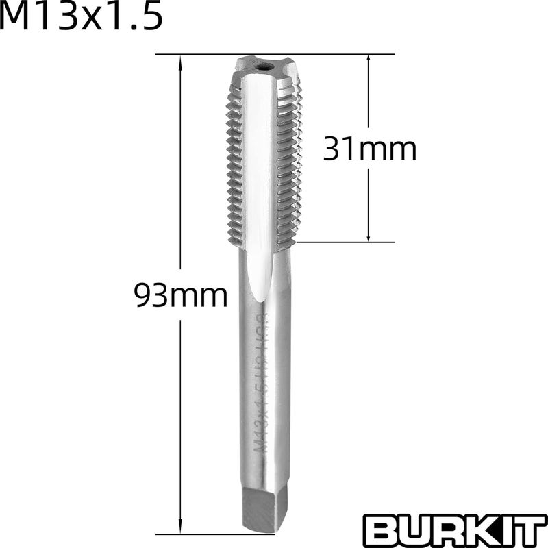 Burkit مجموعة قلاووظ وموتور M13 X 1.5، قلاووظ آلة M13 x 1.5 وقلاووظ دائري يدوي يمين - Image 2